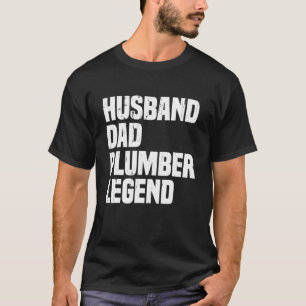 Mens Funny Men Vintag Husband Vater Plumber Legend T-Shirt