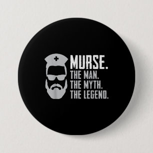 Mens Funny Murse Button