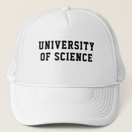 Mens Funny Novelty UNIVERSITY OF SCIENCE T - Shirt Truckerkappe