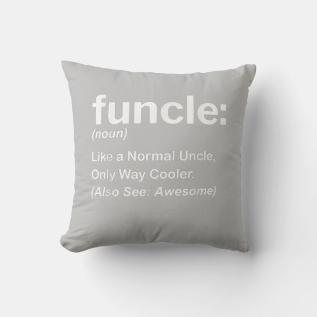 Mens Funny Oncle Shirt Mens Funcle Definition Gesc Kissen (Vorderseite)