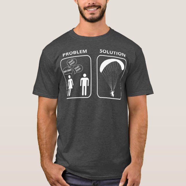 Mens Funny Paramotor Tshirt blah blah blah (Vorderseite)