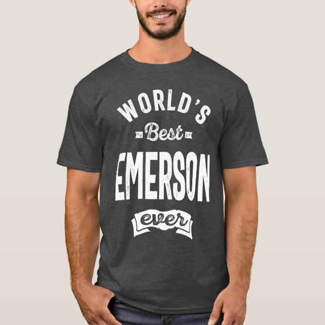 Mens Funny Personalisiert Name Emerson T-Shirt (Vorderseite)