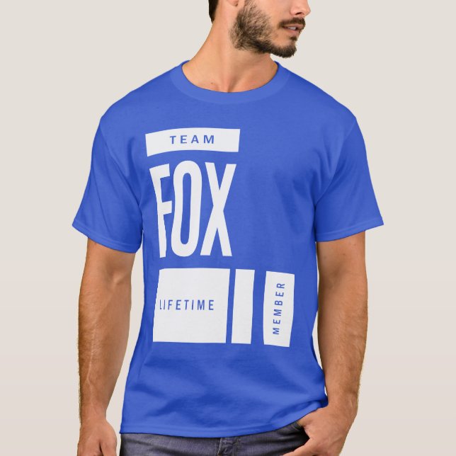Mens Funny Personalisiert Name Fox T-Shirt (Vorderseite)