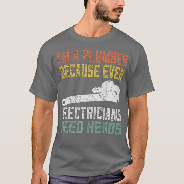 Mens Funny Plumber Geschenke für Männer Retro Klem T-Shirt (Vorderseite)
