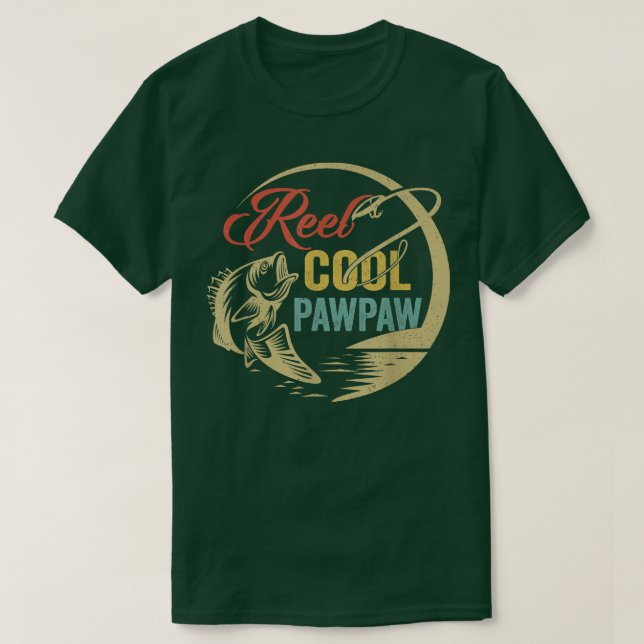 Mens Funny Reel Cool PawPaw Liebe Angeln  T-Shirt (Design vorne)