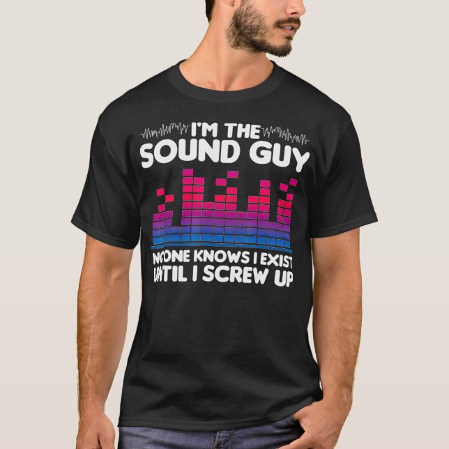 Mens Funny Sound Typ Geschenk für Techniker tee (Vorderseite)