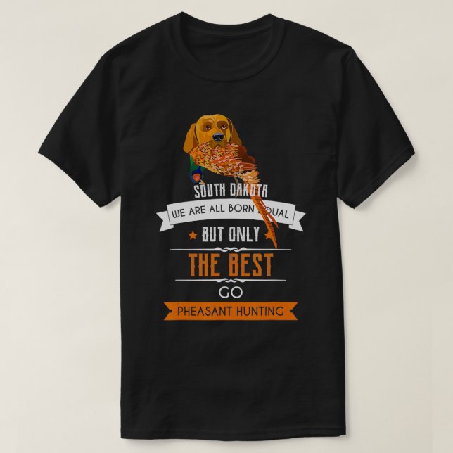 Mens Funny South Dakota Pheasant Jagd Vogeljagd T-Shirt (Design vorne)
