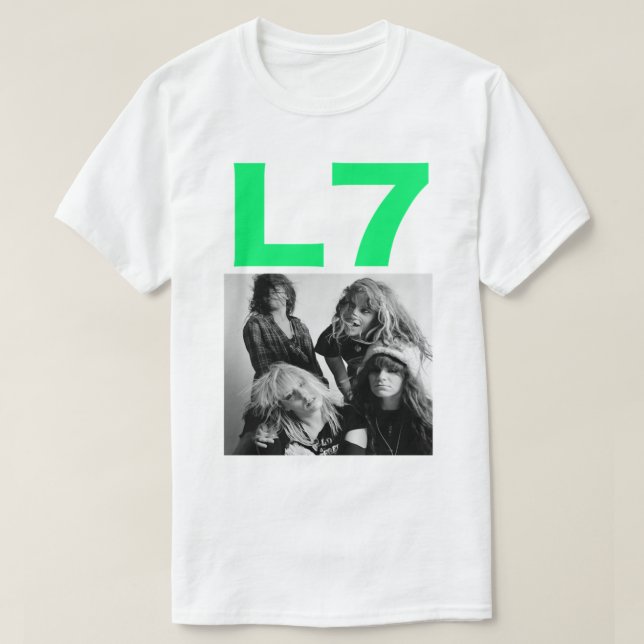 Mens Funny Sparks Band L7 Weihnachten T-Shirt (Design vorne)