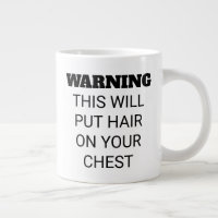 Mens Funny Strauß Koffein wird Haar auf die Brust
