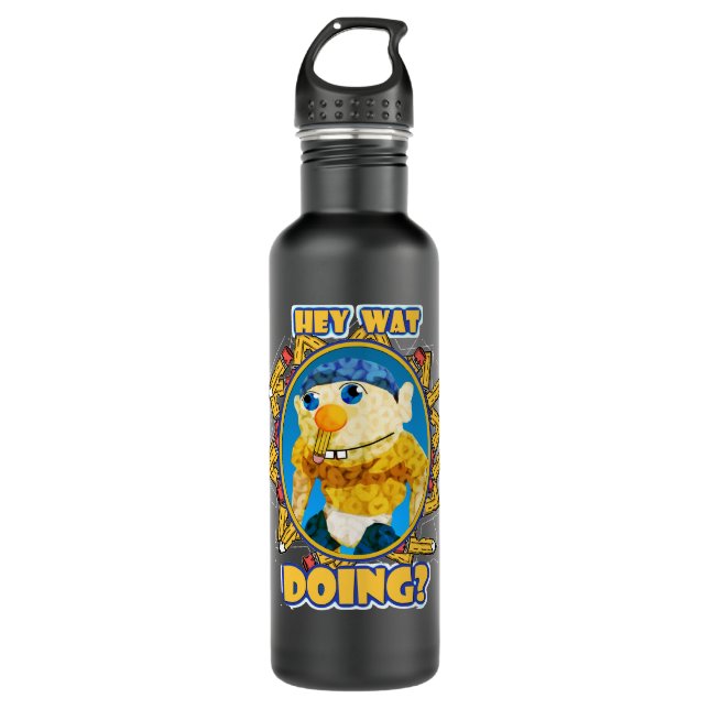 Mens Funny Super Gaming Mario Geschenke für Musikf Edelstahlflasche (Vorderseite)