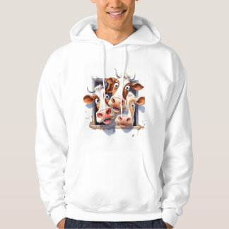 Mens Funny Sweat - shirt à capuche de vache