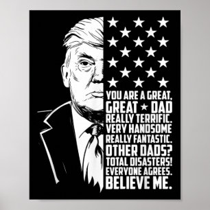 Mens Funny Trump Sie sind ein großer Vater Vaterta Poster