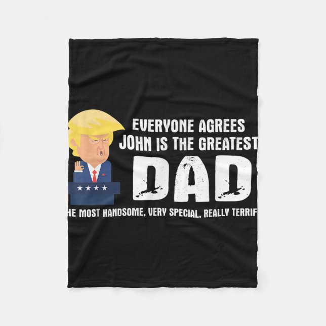 Mens Funny Trump Sprichwort Bester Vater Zitat - J Fleecedecke (Vorderseite)