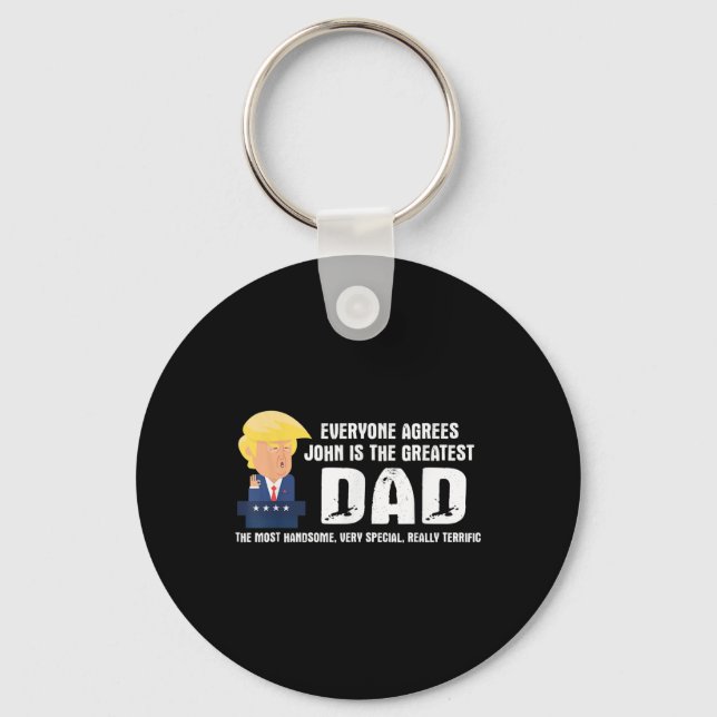 Mens Funny Trump Sprichwort Bester Vater Zitat - J Schlüsselanhänger (Vorderseite)