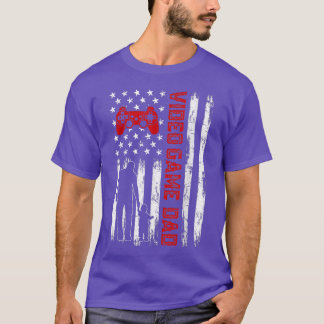 Mens Funny Video Game Vater American Flag Retro Me T-Shirt