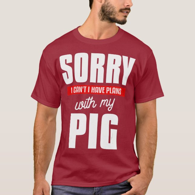Mens Funny Viehzucht Schweineziffer für eine T-Shirt (Vorderseite)