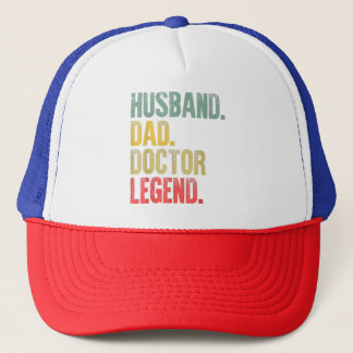 Mens Funny Vintag Shirt Ehemann Vater Legend Docto Truckerkappe
