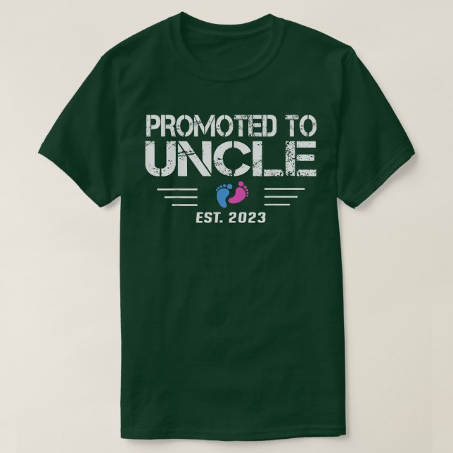 Mens für Onkel Est 2023 Rosa oder Blauer Gend T-Shirt (Design vorne)