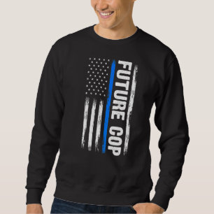Mens Future Polizist Polizeibeamte Polizisten Sweatshirt