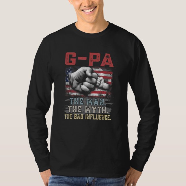 Mens G-Pa der Mann, der Mythos, der schlechte Einf T-Shirt (Vorderseite)