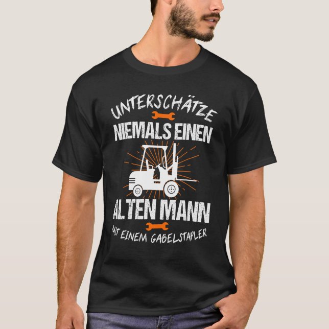 Mens Gabelstapler Gabelstaplerlager T-Shirt (Vorderseite)