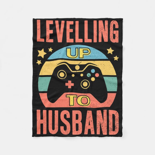 Mens Gamer Husband macht Hochzeitsfeiern Verlobung Fleecedecke (Vorderseite)