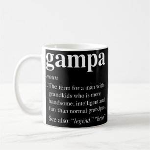 Mens Gampa Definition Funny Noun Grandpa definiert Kaffeetasse
