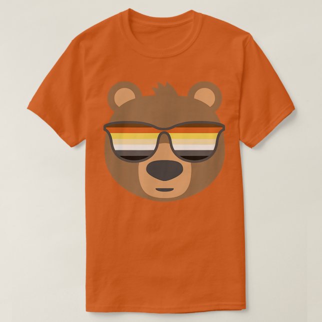 Mens Gay Bear Bear Pride LGBTQ Flag Sungla T-Shirt (Design vorne)