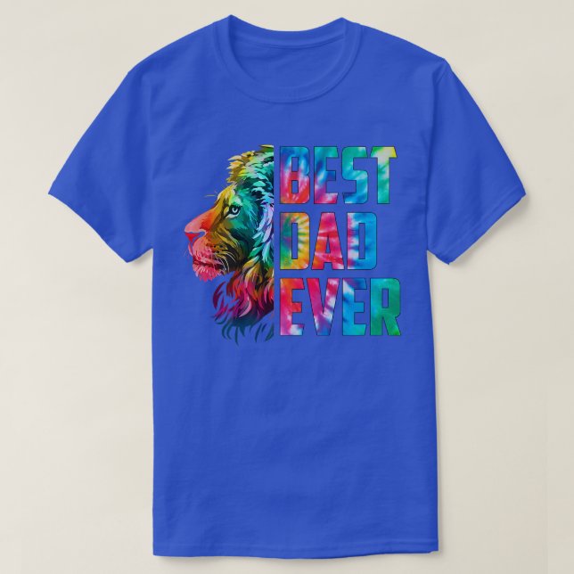 Mens Gefärbte Krawatte Lion King Der beste Vater a T-Shirt (Design vorne)