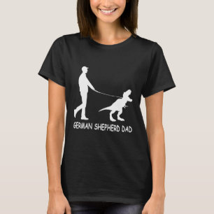 Mens German Shepherd Vater Dinosaur Gsd Eigentümer T-Shirt