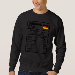Mens German Vater Nutrition Fakten Vatertag Nation Sweatshirt