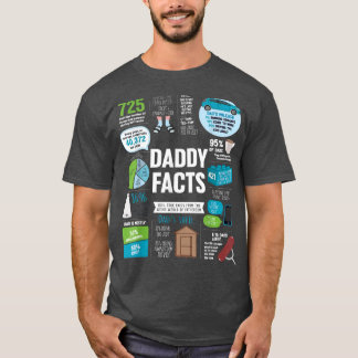 Mens Gift für Vatertag T-Shirt Funny Daddy Facts F