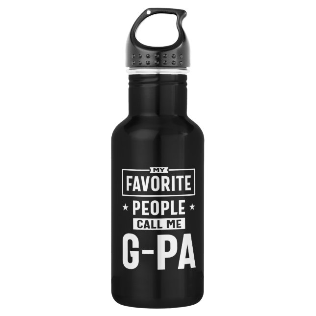 Mens Gift meine Lieblings-Leute nennen mich G-Pa Edelstahlflasche (Vorderseite)