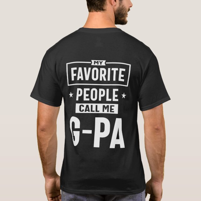 Mens Gift meine Lieblings-Leute nennen mich G-Pa T-Shirt (Rückseite)