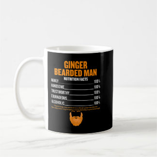 Mens Ginger Bearded man Nutrition Fakten Rothead Kaffeetasse