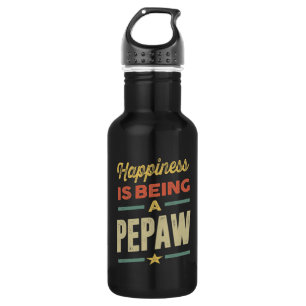 Mens Glück ist ein Pepaw - Vater Großvater Edelstahlflasche