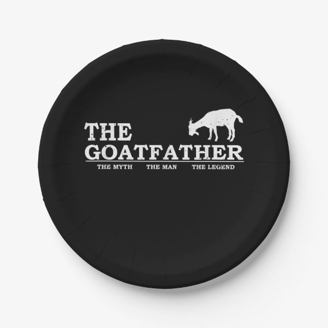 Mens Goat Far Pet Lover Fars Day Pappteller (Vorderseite)