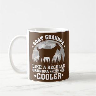 Mens Goat Grandpa Funny Moon Vintage Ziege Kaffeetasse