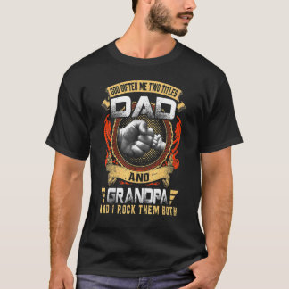 Mens God Ed Me Two Titles Vater und Großvater Vate T-Shirt