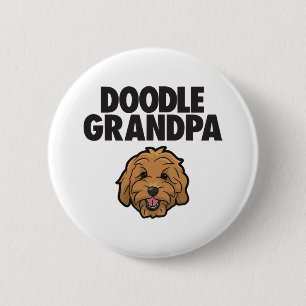 Mens Goldendoodle Grandpa Doodle Papa Niedliches G Button