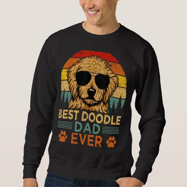 Mens Goldendoodle Hund Vintag Bester Doodle Vater  Sweatshirt (Vorderseite)