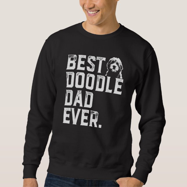 Mens Goldendoodle Vater Bester Doodle Vater je Sweatshirt (Vorderseite)
