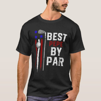 Mens Golf Best Pepe Par Grandpa Golfer Flag Ame T-Shirt