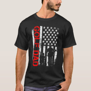 Mens Golf US American Flag für Patriotic Vater Fat T-Shirt