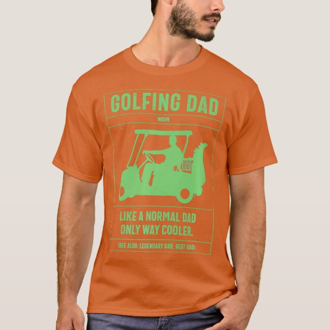Mens Golfing Vater Dictionary Definition Funny T-Shirt (Vorderseite)