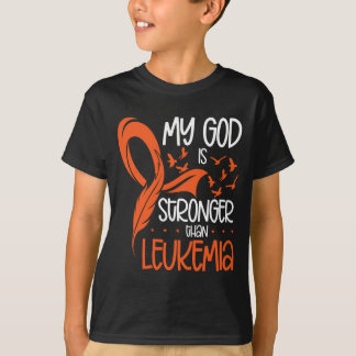 Mens Gott stärker ist als Leukämie-Bewusstsein T-Shirt