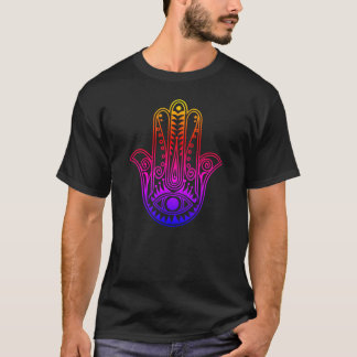 Mens Gradientennebel Hamsa und böser T - Shirt