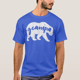 Mens Grampa Bear Distressed Design Father's Day G T-Shirt