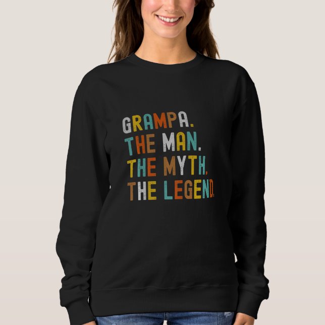 Mens Grampa Der Mann Der Mythos Der legendäre Vate Sweatshirt (Vorderseite)