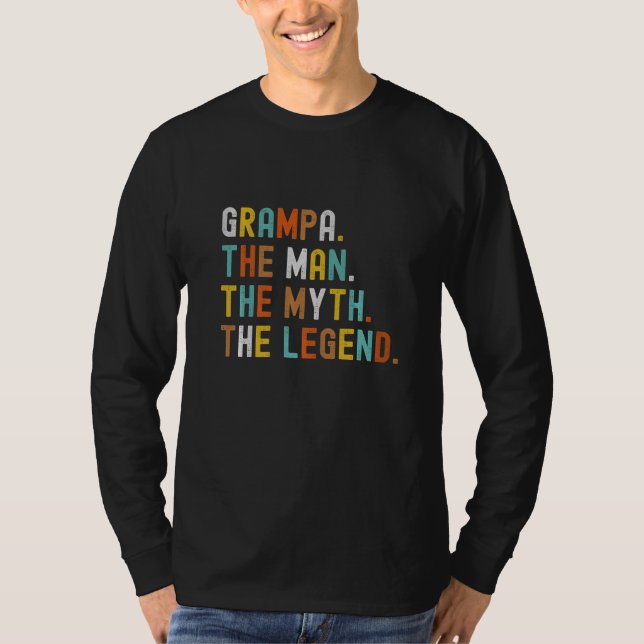 Mens Grampa Der Mann Der Mythos Der legendäre Vate T-Shirt (Vorderseite)